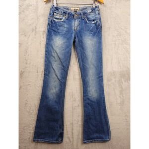 Y2K 2000s J & Company Beverly Sz‎ 27 Low Rise Flare Jeans Fluer De Lis Pocket